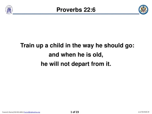 Proverbs 22:6