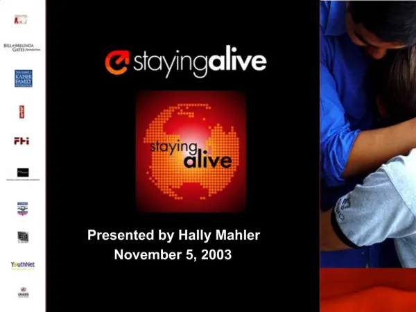 Presented by Hally Mahler November 5, 2003