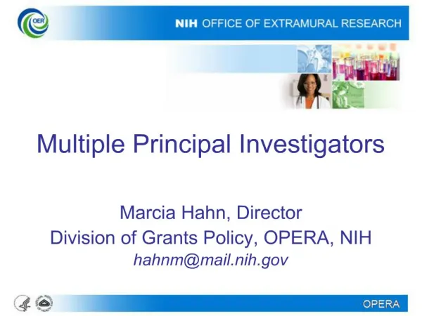 Multiple Principal Investigators