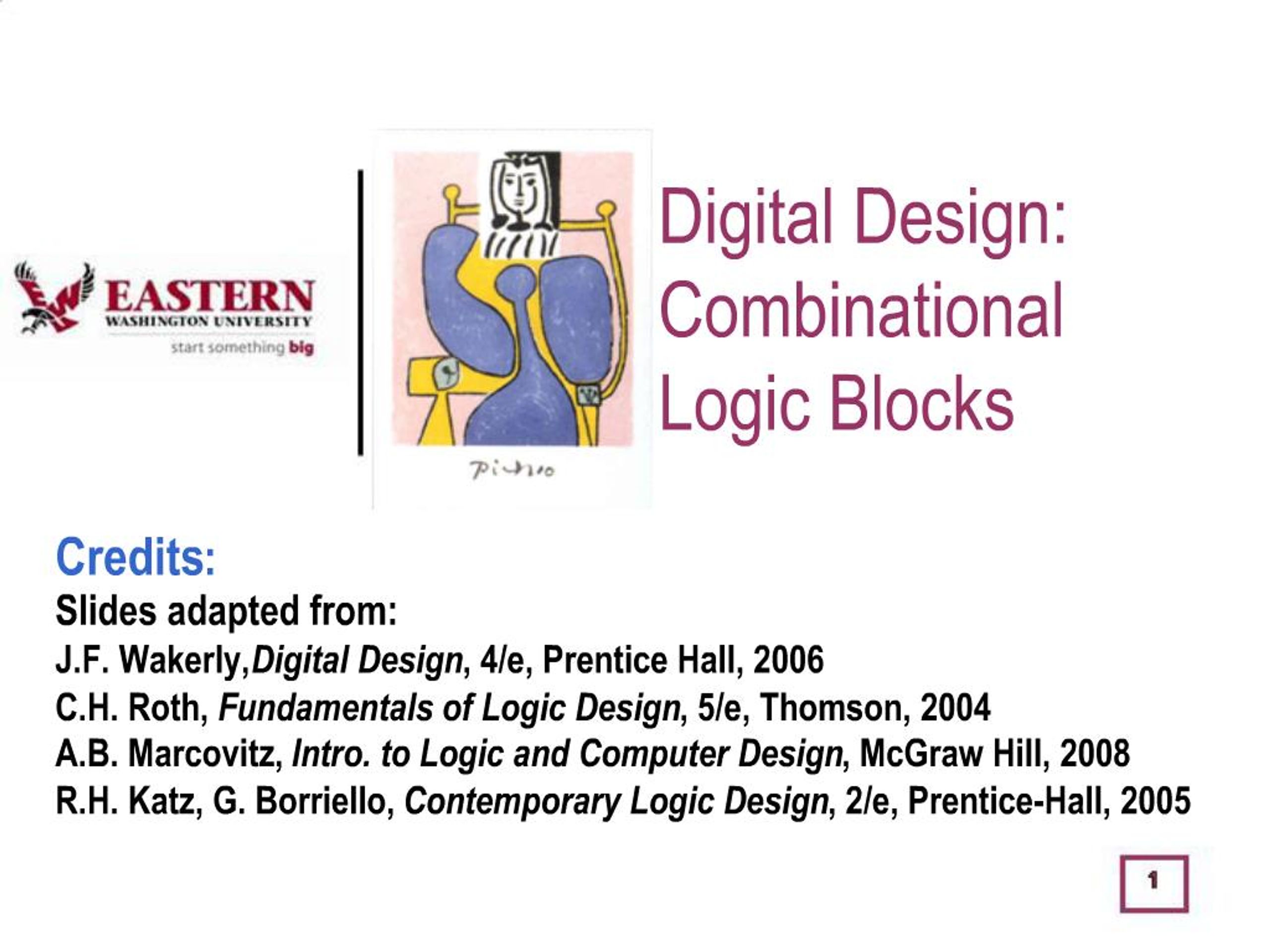 PPT - Digital Design: Combinational Logic Blocks PowerPoint ...