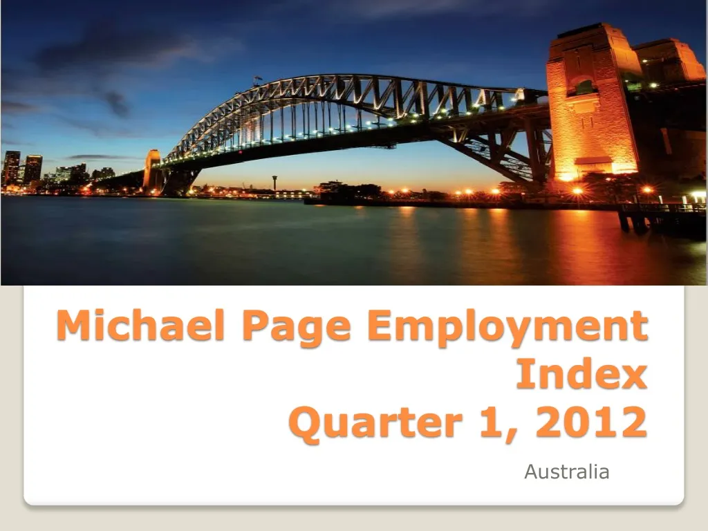 michael page employment index quarter 1 2012