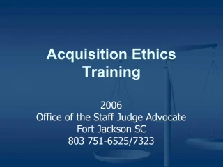 Acquisition Ethics Training - slide 1