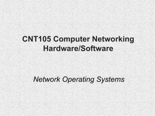 CNT105 Computer Networking Hardware - slide 1