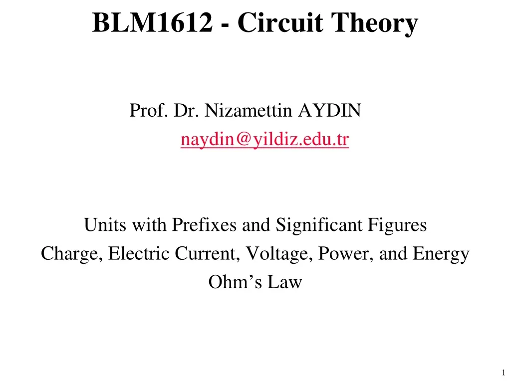blm1612 circuit theory