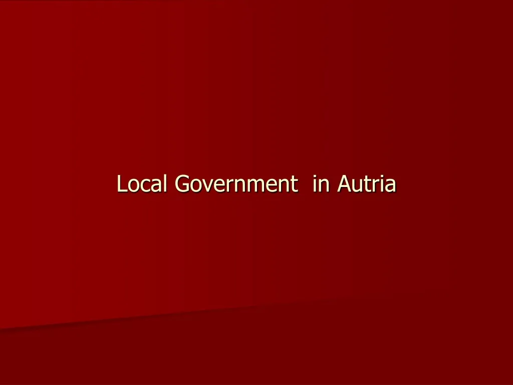 local government in autria