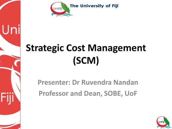 Strategic C ost Management (SCM)