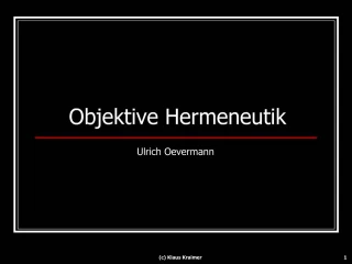 Objektive Hermeneutik - slide 1