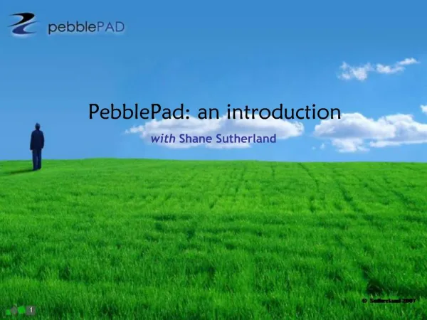 PebblePad: an introduction with Shane Sutherland