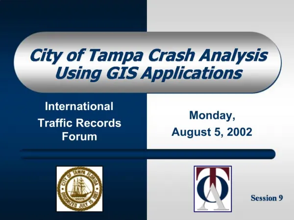 City of Tampa Crash Analysis Using GIS Applications