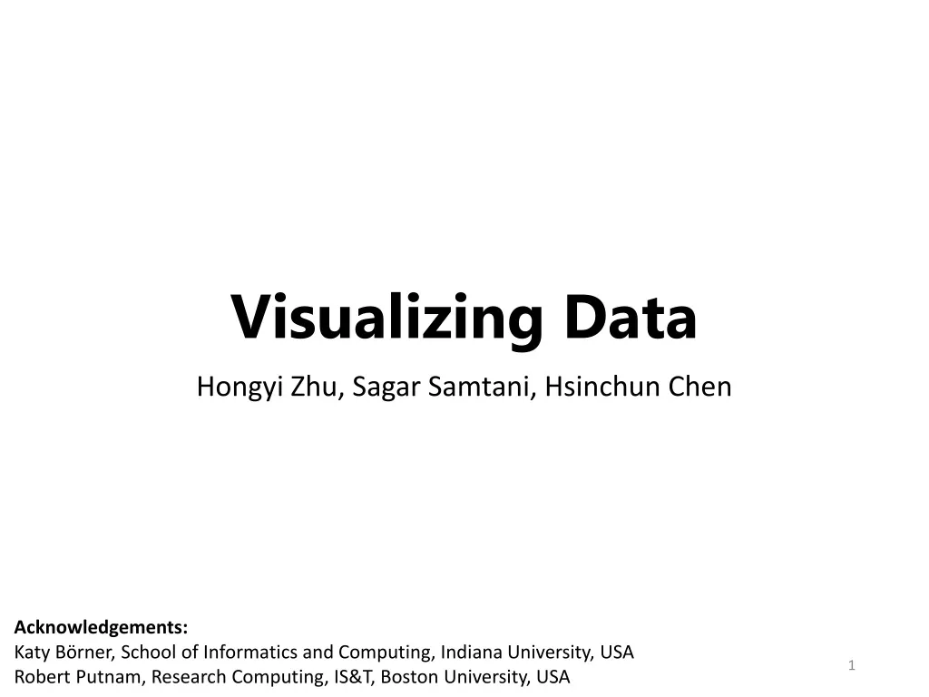 visualizing data
