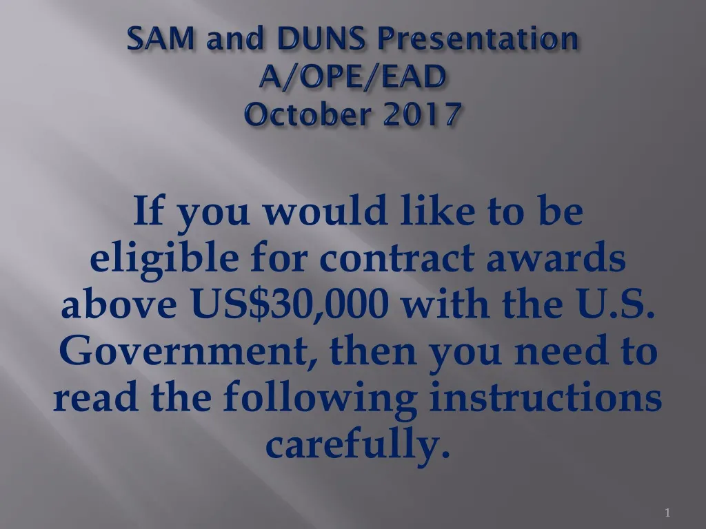 sam and duns presentation a ope ead october 2017