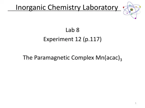 Inorganic Chemistry Laboratory