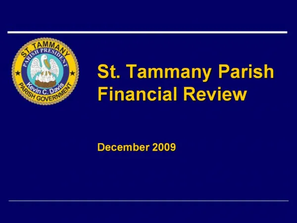 St. Tammany Parish Financial Review