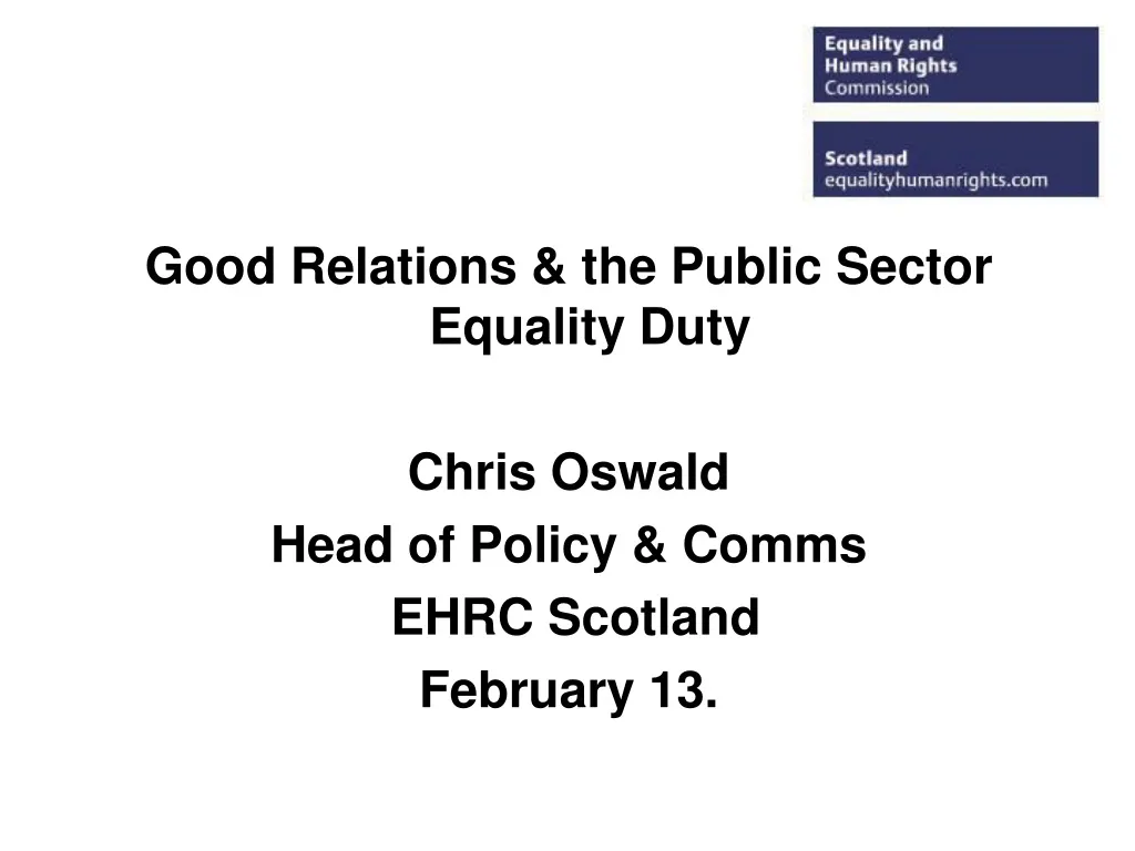 good relations the public sector equality duty