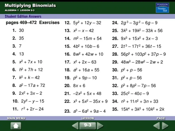 Multiplying Binomials