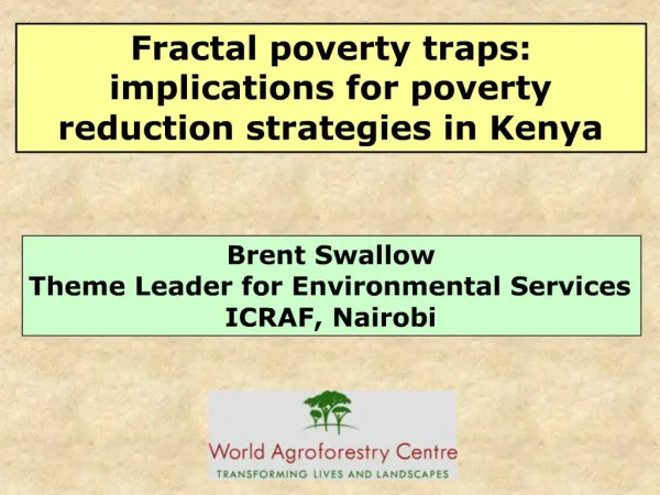 Fractal poverty traps: implications for poverty reduction strategies in Kenya