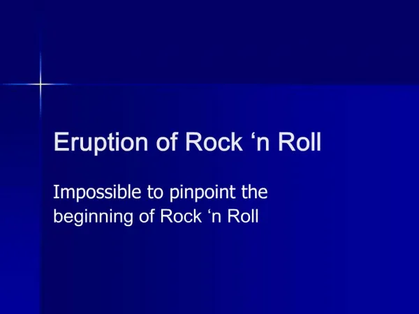 Eruption of Rock n Roll