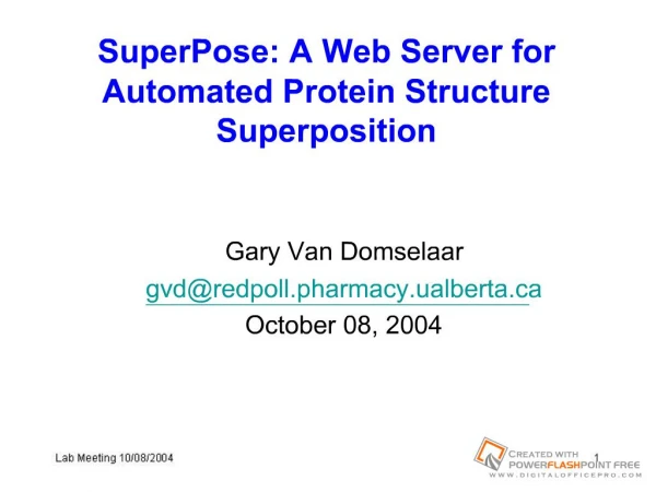 SuperPose: A Web Server for Automated Protein Structure Superposition