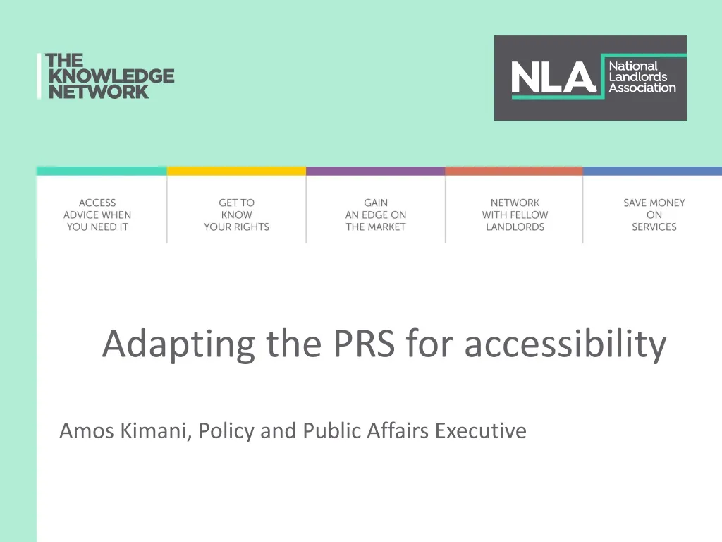 adapting the prs for accessibility