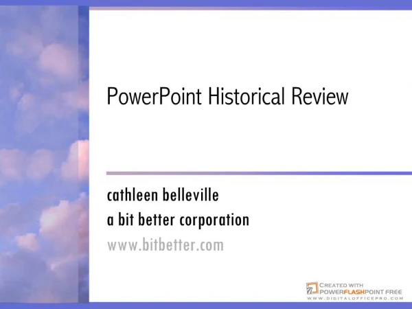 PowerPoint-Pr sentation zur Geschichte von PowerPoint in Englisch