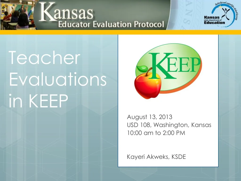 teacher evaluations in keep