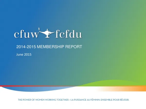 2014-2015 Membership report