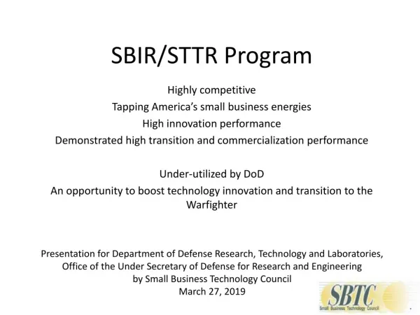 SBIR/STTR Program