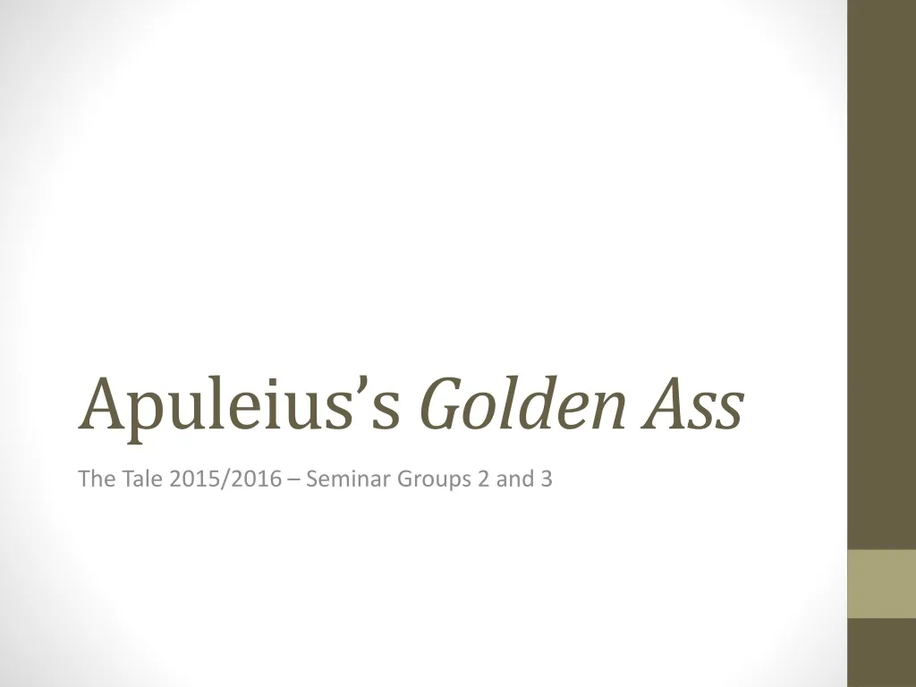 apuleius s golden ass