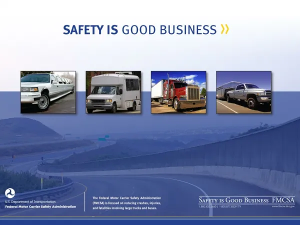 FEDERAL MOTOR CARRIER SAFETY ADMINISTRATION