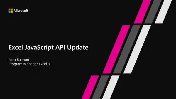 Excel JavaScript API Update