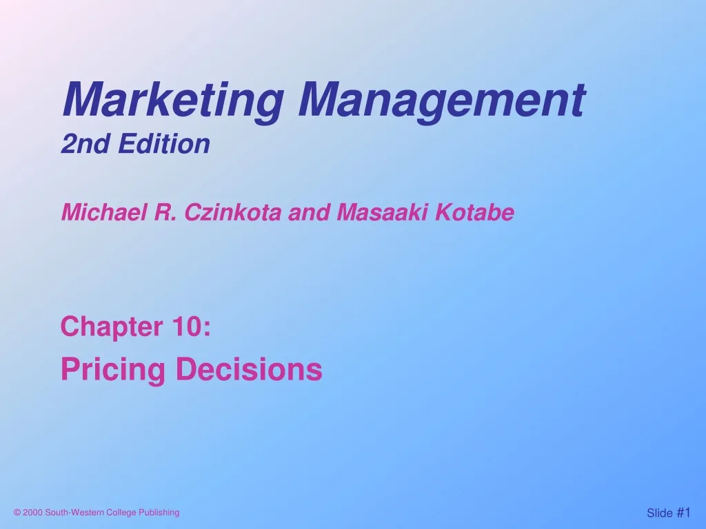 marketing management 2nd edition
