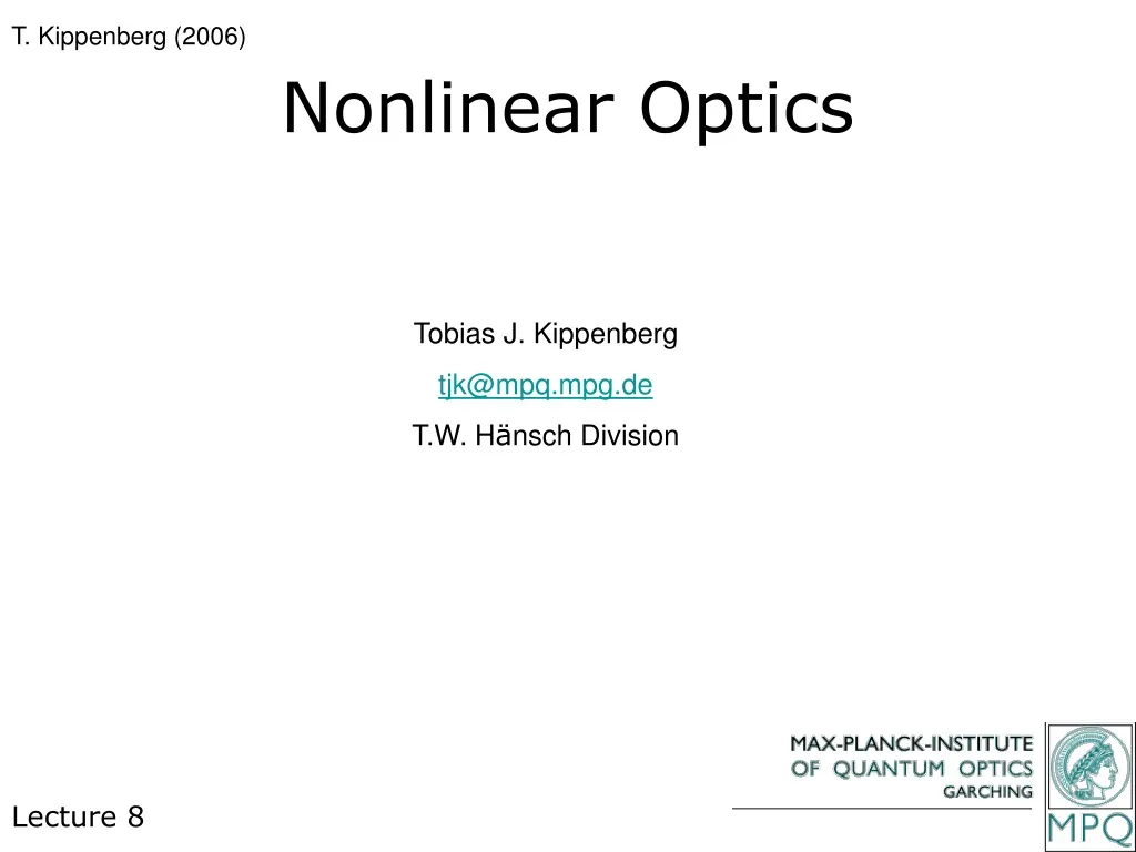 nonlinear optics