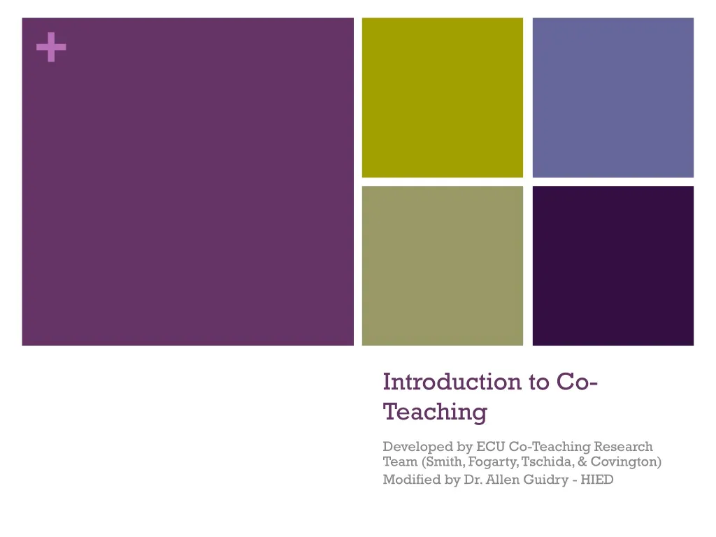 introduction to co teaching