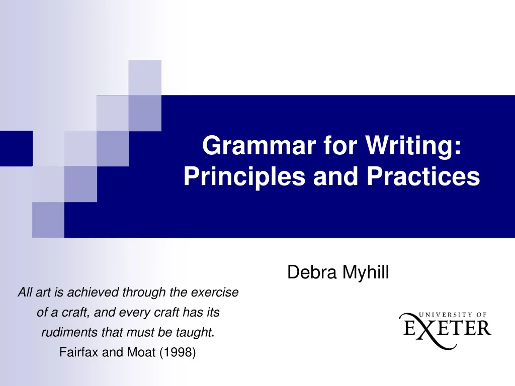 grammar for writing principles and practices