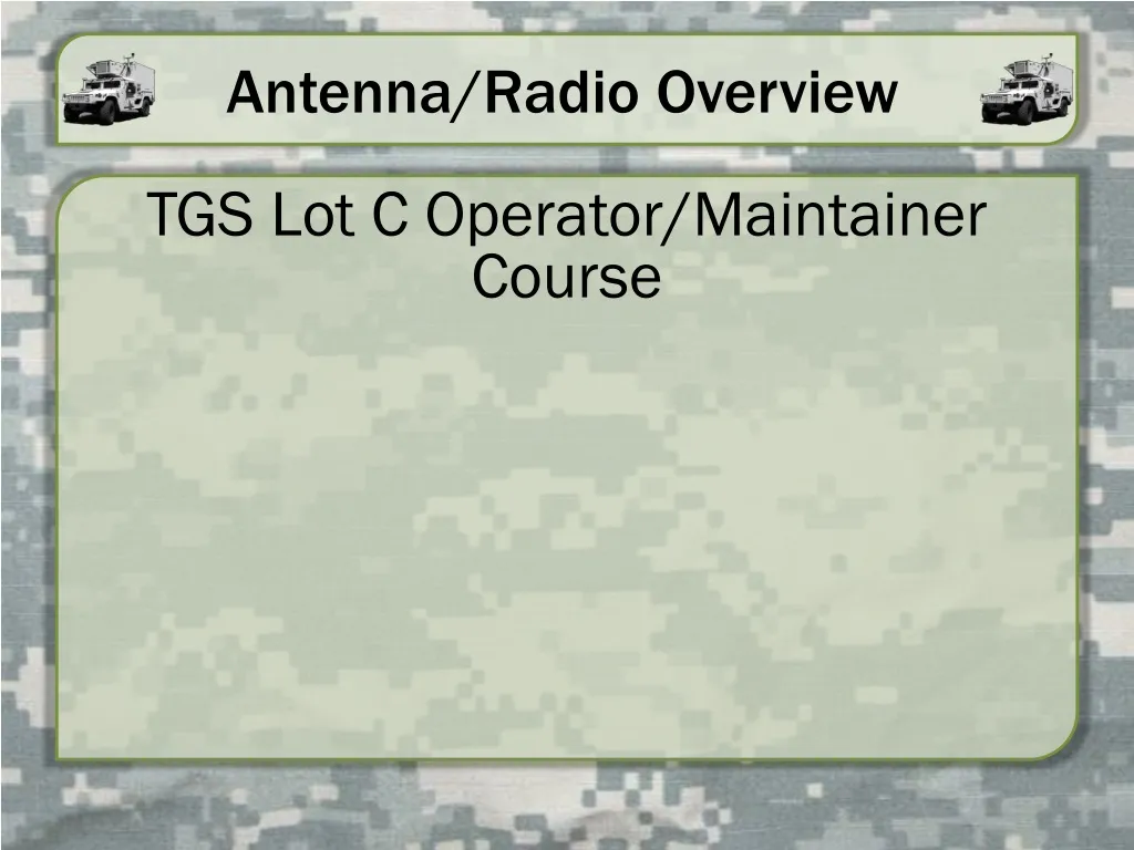 antenna radio overview