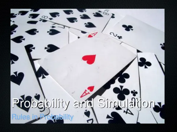 Probability and Simulation