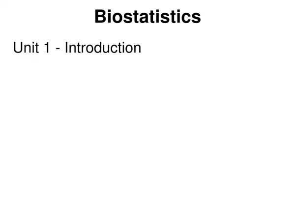 biostatistics