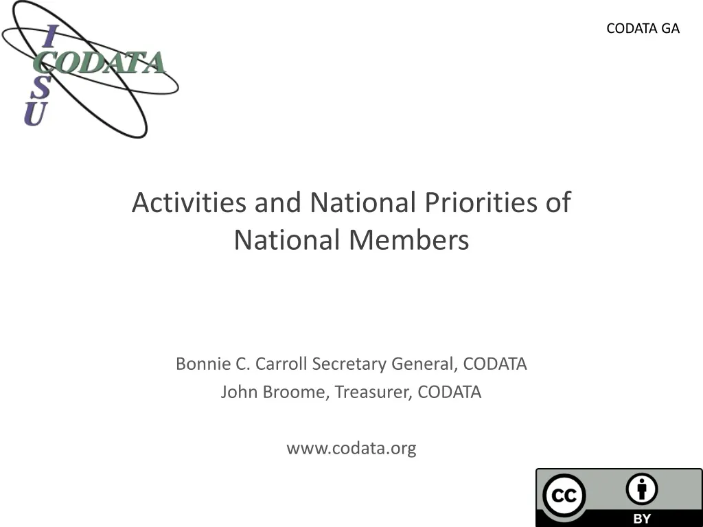 activities and national priorities of national members