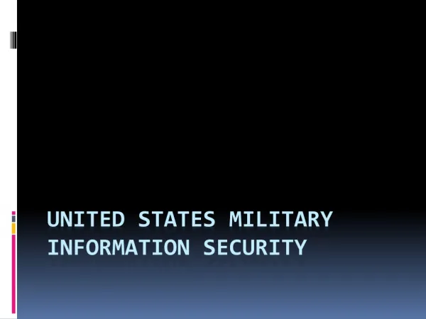 United States Military Information Security