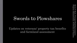 Swords to Plowshares - slide 1