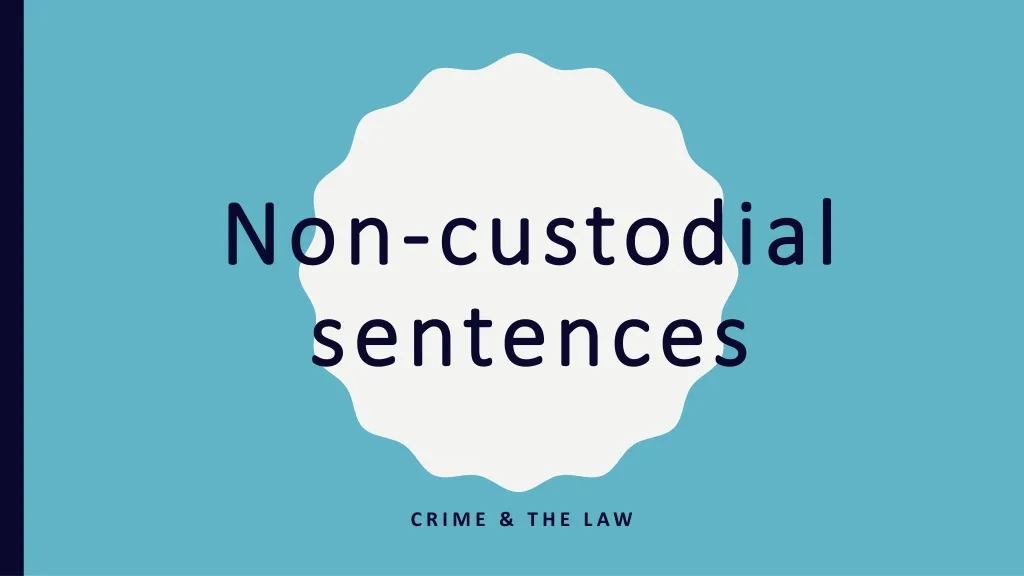 non custodial sentences