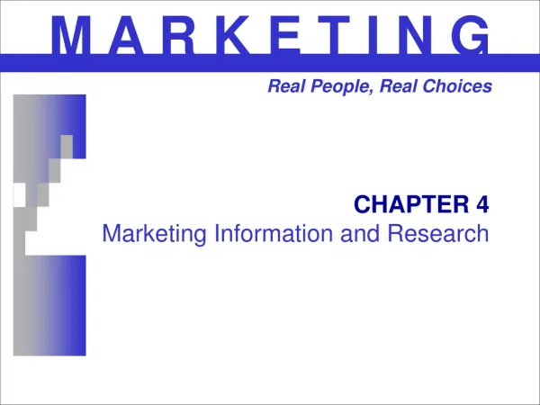 CHAPTER 4 Marketing Information and Research