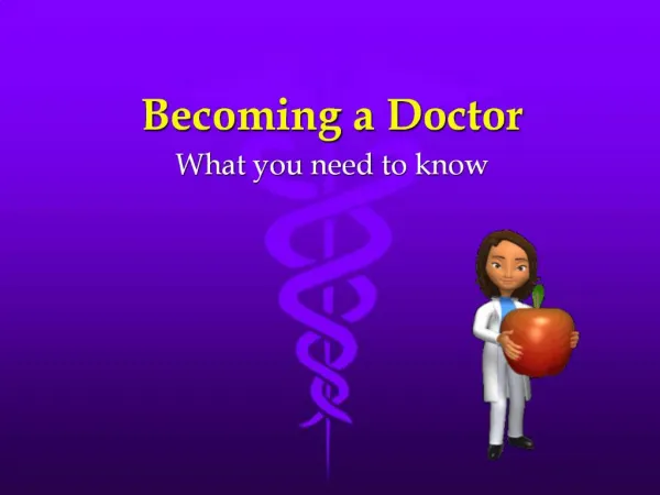 Becoming a Doctor