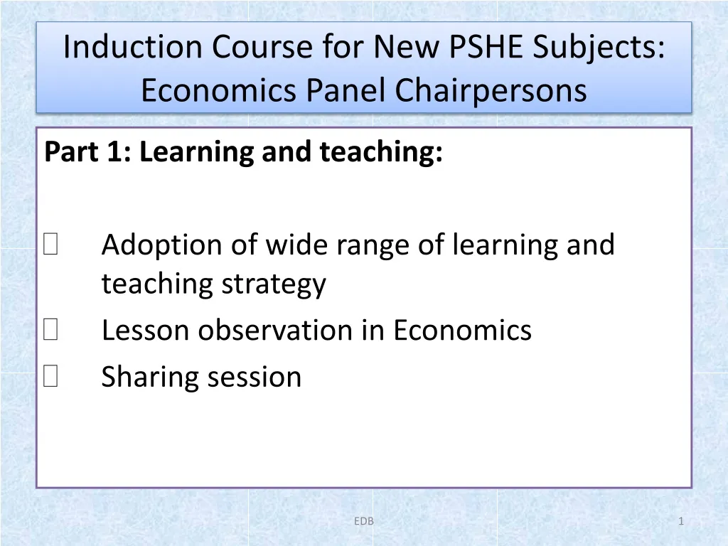 induction course for new pshe subjects economics panel chairpersons