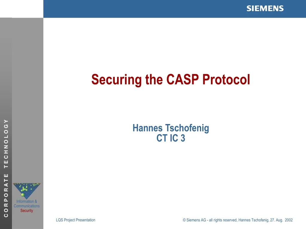 securing the casp protocol
