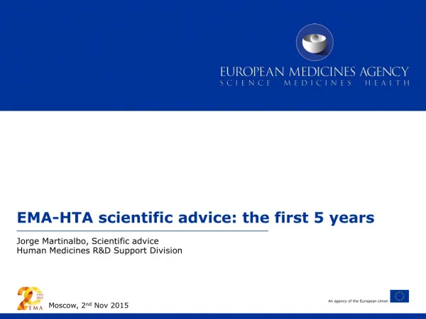 EMA -HTA scientific advice: the first 5 years