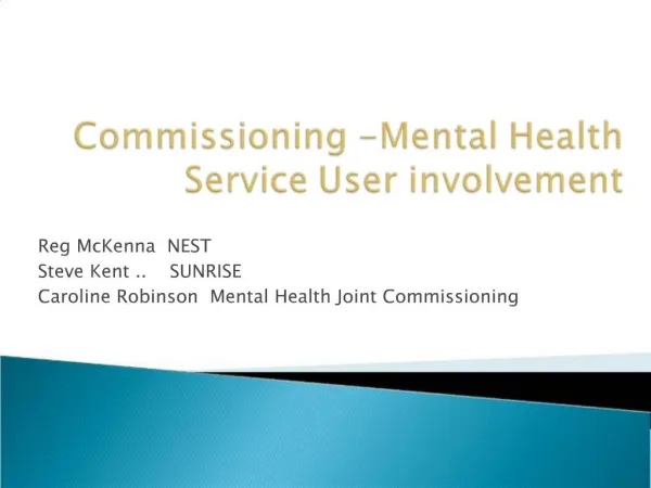 Mental Health Service User Movement