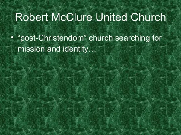 Robert McClure United Church