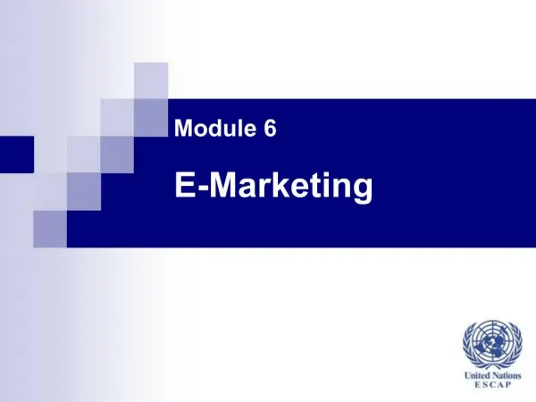 Module 6 E-Marketing