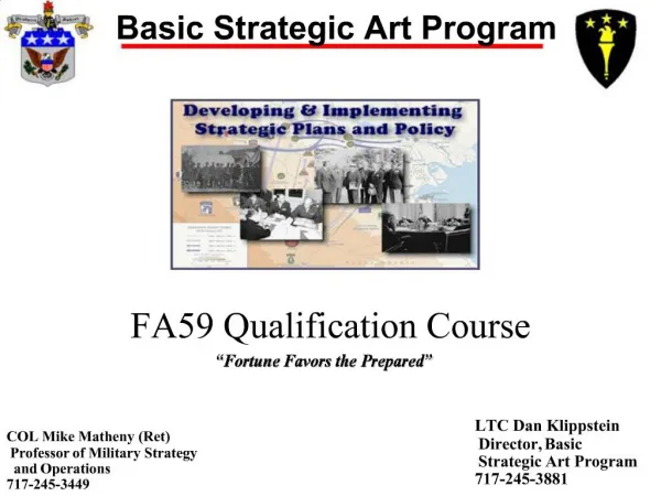 Basic Strategic Art Program